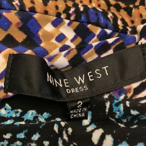Nine West multicolored sleeveless dress Size 2 - Picture 9 of 9